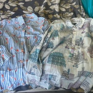 Talbots Architectural Print Shirt